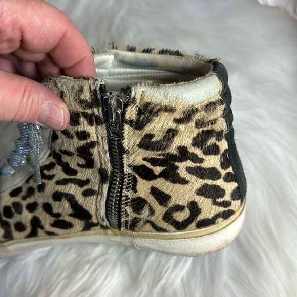 Golden Goose Slide Leopard Pony Hair Archive Heavily Damaged Sneaker Sz 40/US 10 - Picture 9 of 12